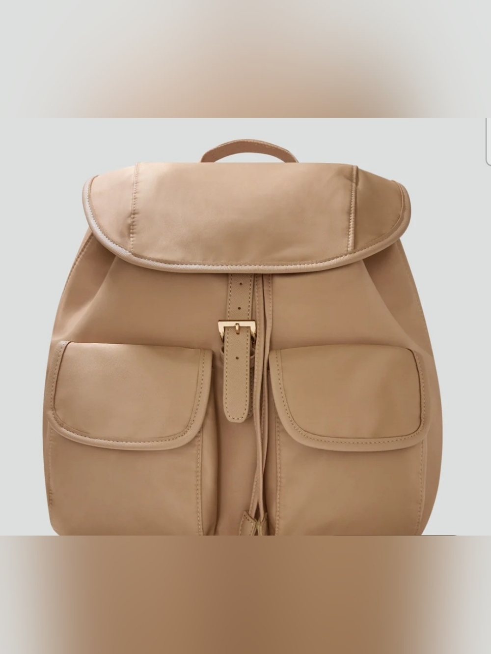 Year Of OURS Tan Backpack — Classic Everyday Bag Unisex